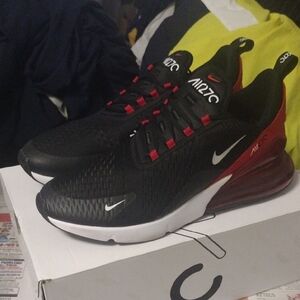 Nike Air Max 270 Men's Shoes - Black and Red